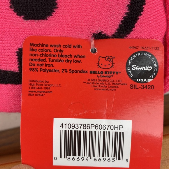 Hello Kitty no show socks set of 5 NEW Cute neon colors with Hello Kitty faces - Picture 5 of 14